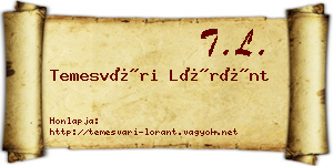 Temesvári Lóránt névjegykártya